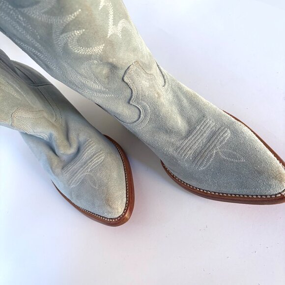 Idyllwind, charmed Life Blue Suede Distressed Western Boots - Picture 9 of 11